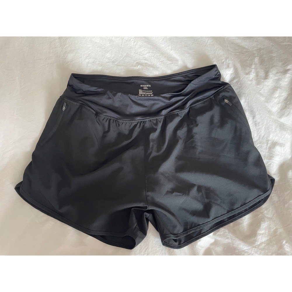 Bikewa Cycling Shorts Padded Bike Riding Athletic Activewear Black Plus Size-2XL
